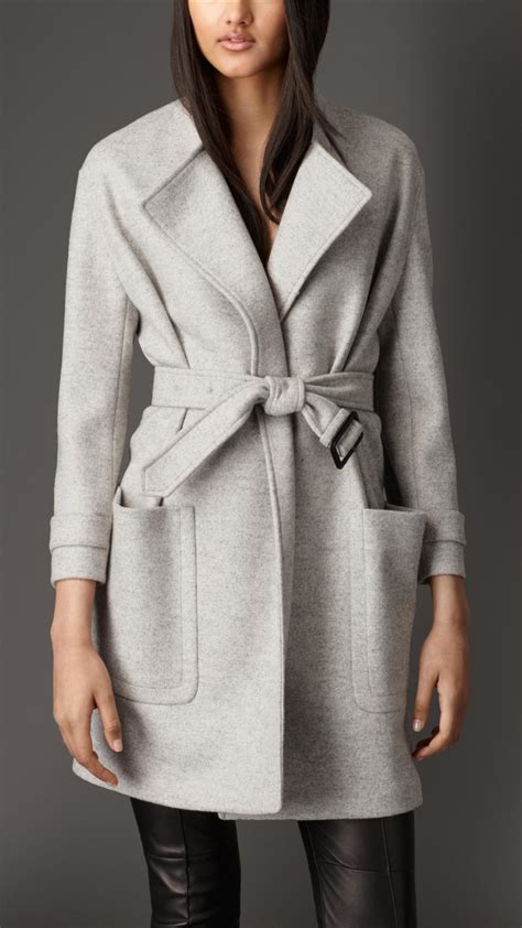 burberry belted wool &|Burberry wool coat women.